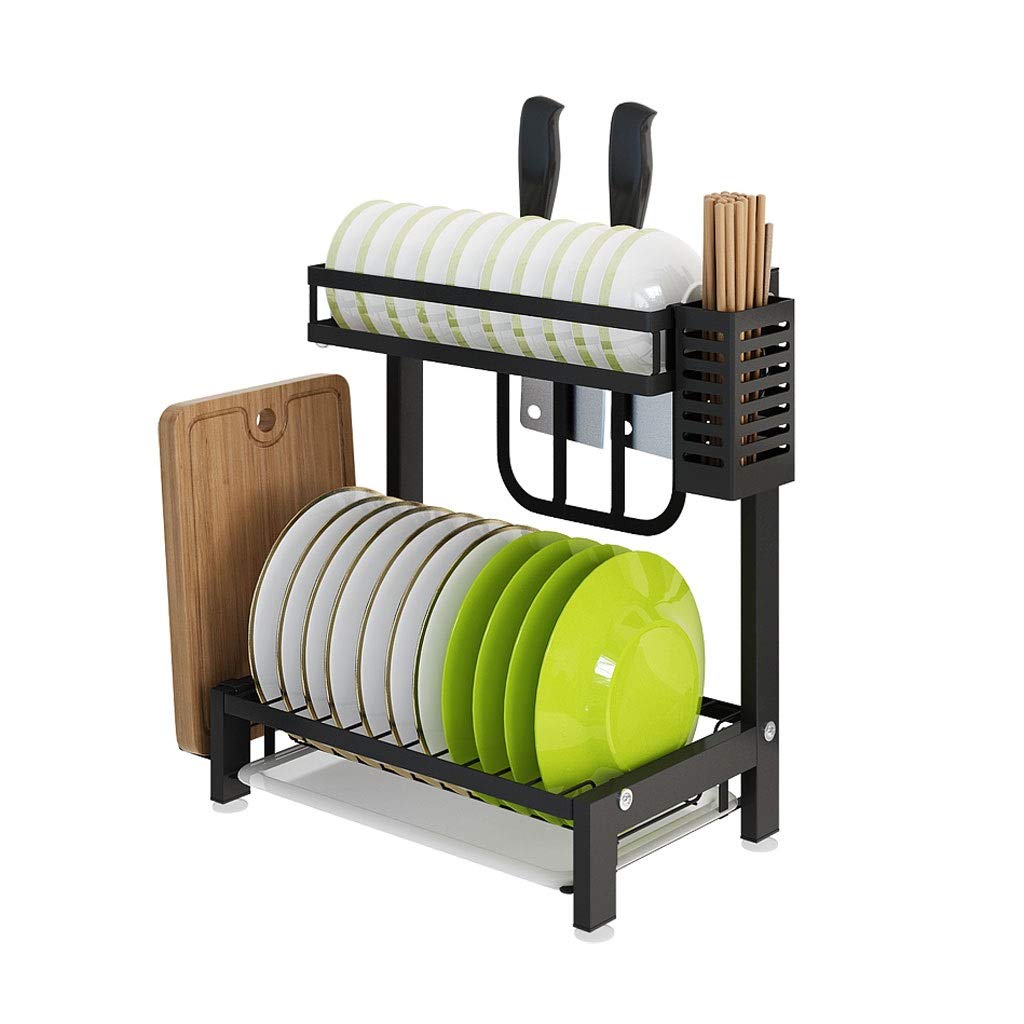 Luckxuan Stainless Steel Kitchen Organizer Shelf - Dish Rack, Drain Rack, Tableware Storage Box - Multipurpose Household Shelving Unit for Countertop, Pantry & Bathroom Organization (Color: E)