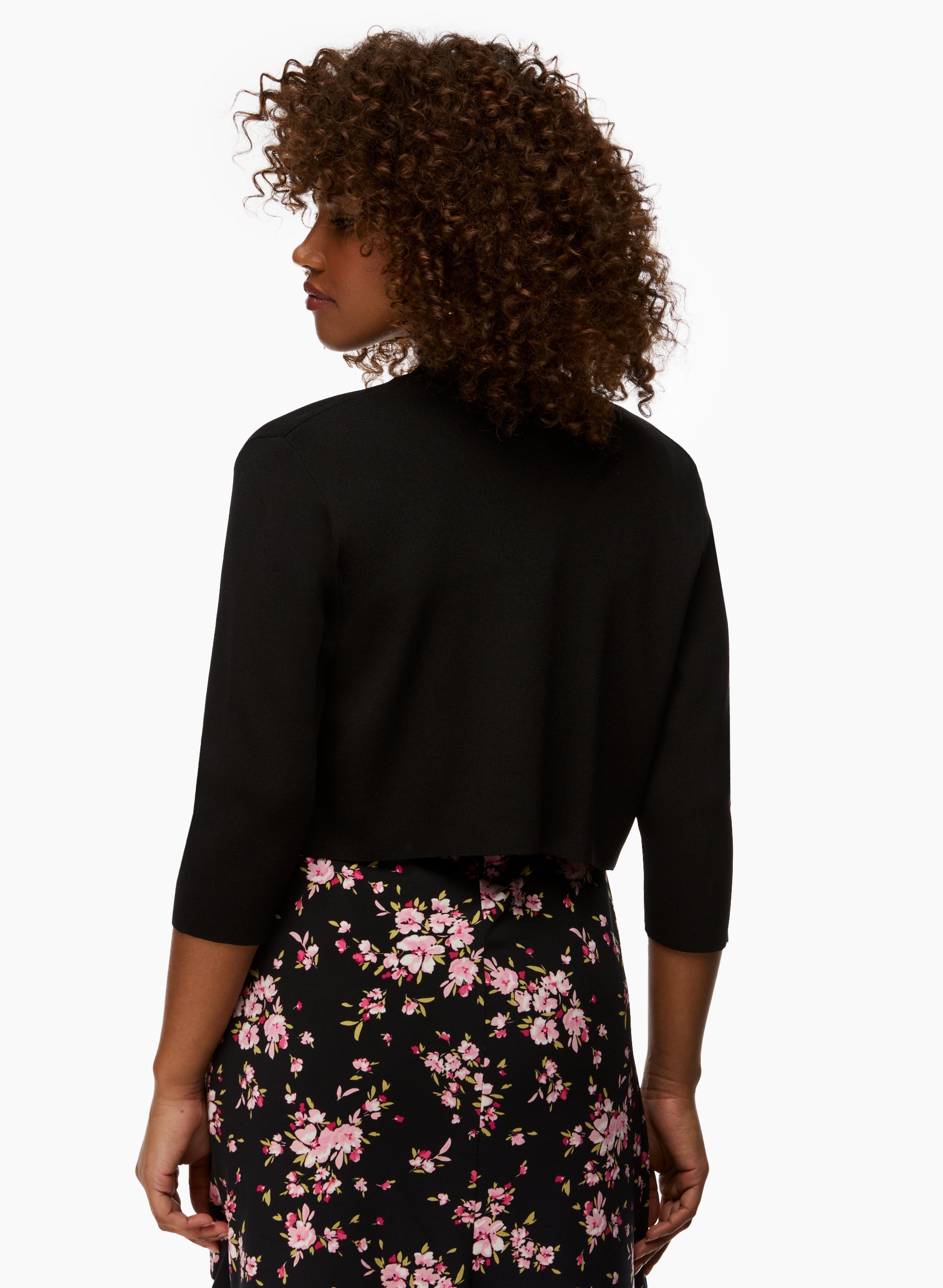 Elegant 3/4 Sleeve Bolero Shrug - Women's Lightweight Knit Cardigan for Weddings, Parties & Office Wear