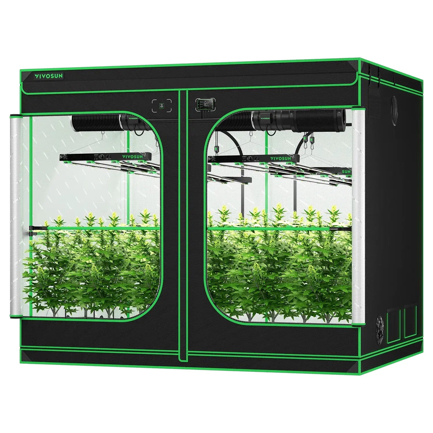 Vivosun Smart Grow Tent Kit Pro - 8' x 8' Hydroponic Indoor Gardening System for 16 Plants | Complete Grow Room Setup for Herbs, Vegetables & Flowers | Perfect for Home Growers & Commercial Use