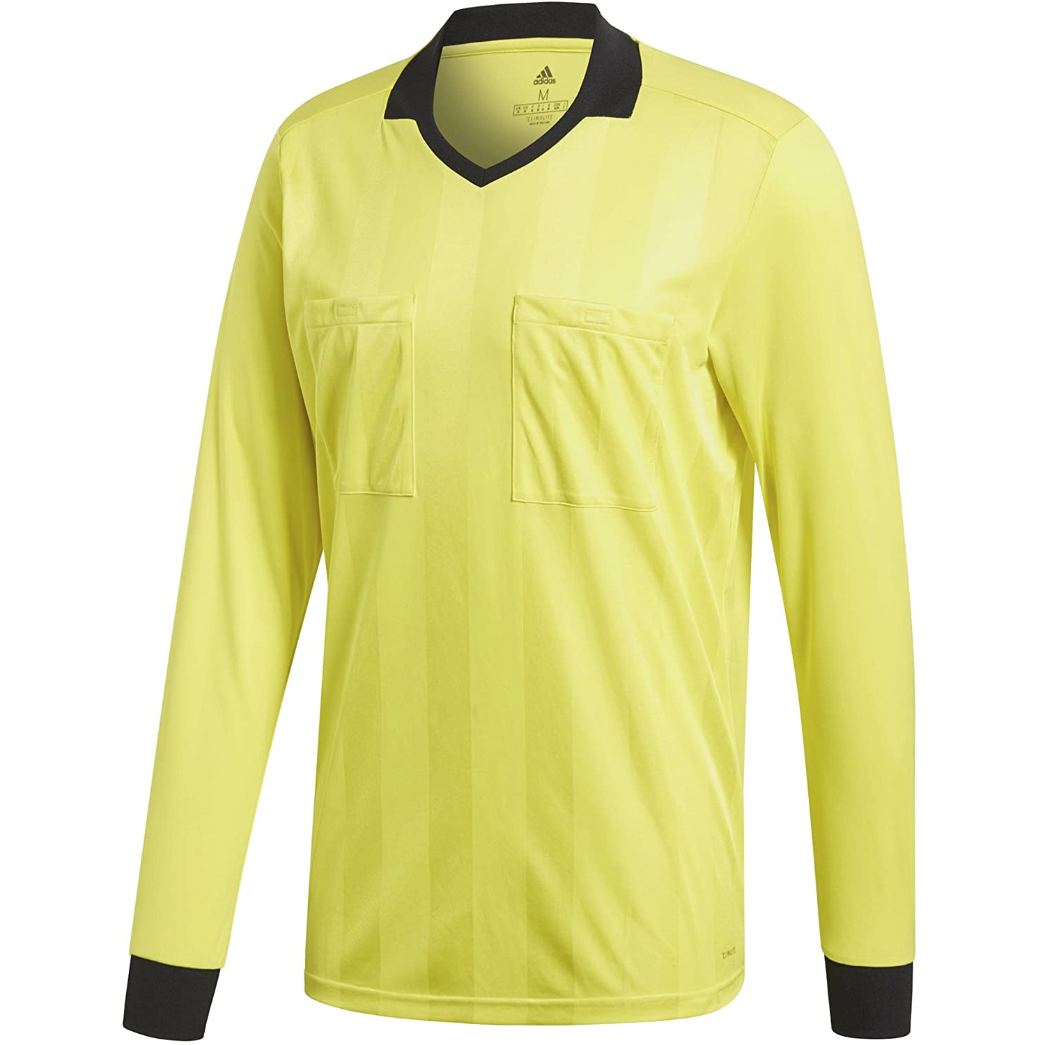 Adidas Ref 18 Long Sleeve Jersey - Yellow Soccer Jersey for Men - Perfect for Training, Matches & Fan Wear
