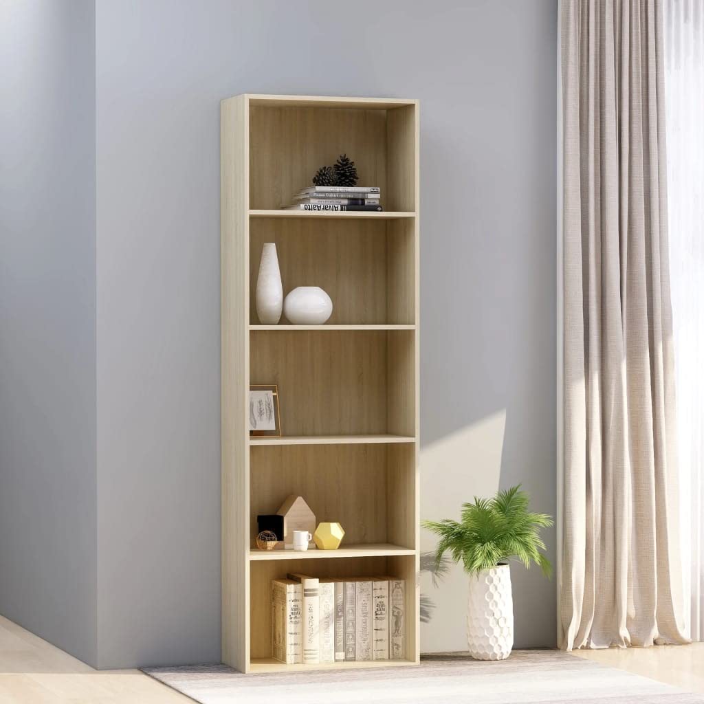 ZQQLVOO 5-Tier Bookcase Storage Shelf - 23.6