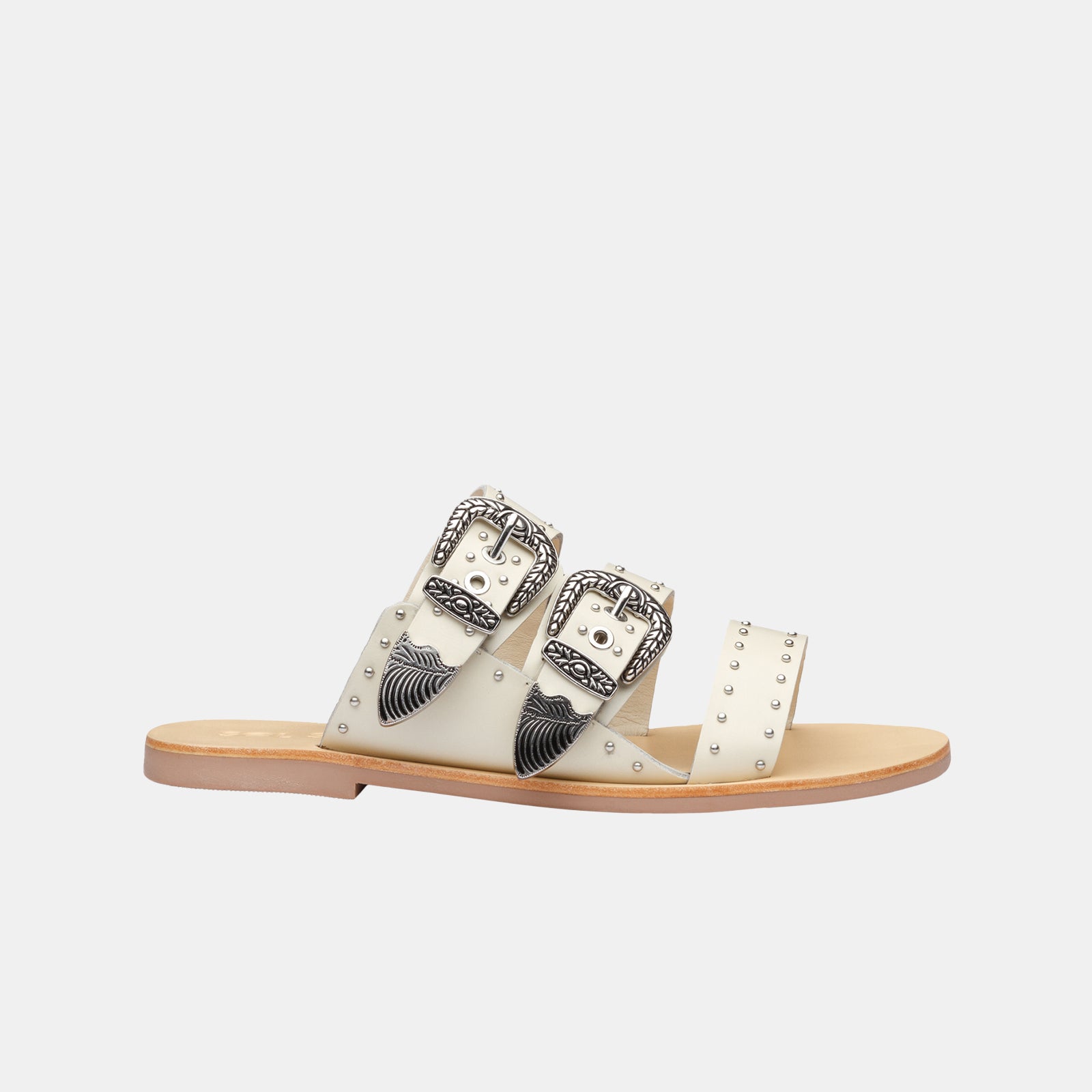 Eastwood Stud Slide Off White/Silver - Classic Sneakers for Men & Women | Comfortable Casual Shoes for Walking, Running & Everyday Wear