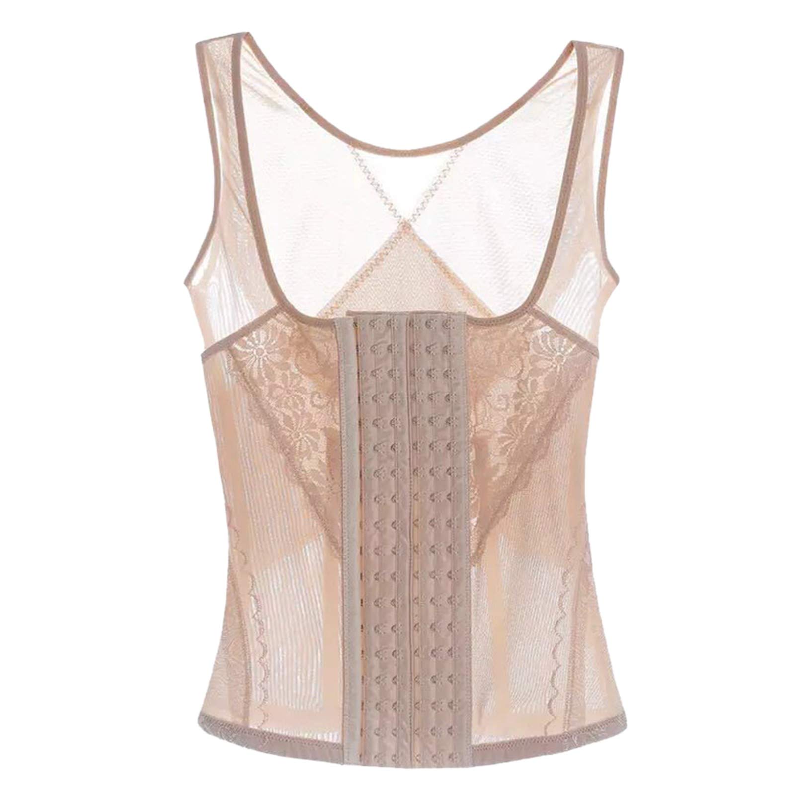 Women's Waist Trainer Corset - Long Torso Body Shaper with Adjustable Straps & Lace Design for Hourglass Figure | Perfect for Workouts, Postpartum Recovery & Special Occasions