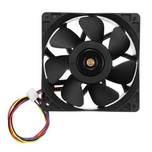 12V 36W 120mm x 120mm x 38mm 6000RPM 4-Pin Cooling Fan for Antminer Mining - High Performance PC Case Fan for Cryptocurrency Mining Rigs, Computer Cooling, and Server Rooms