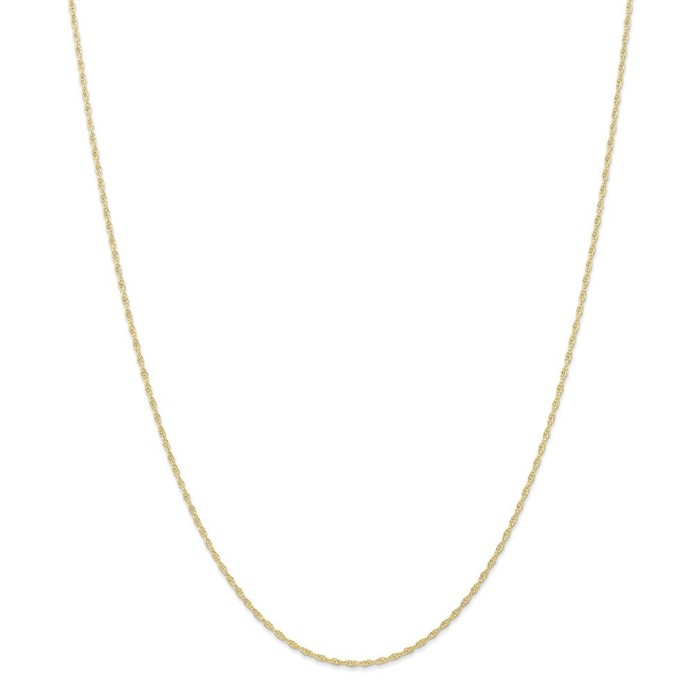10K Yellow Gold 1.15mm Carded Cable Rope Chain Necklace 24 Inch - Durable Fine Jewelry for Women & Men, Perfect for Layering, Gift Giving and Everyday Wear