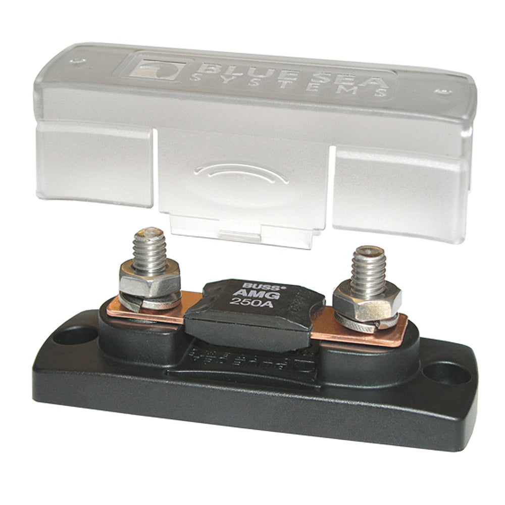 Blue Sea 5001 Fuse Block MEGA 100 300A with Cover - Marine & Automotive Electrical Protection for Boats, RVs, and Off-Grid Power Systems
