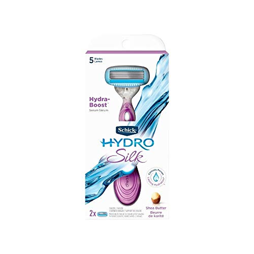 Schick Hydro Silk Razor for Women - 5 Pack Moisturizing Razors with 5 Blade Refills for Smooth Shaving | Perfect for Legs, Underarms & Bikini Line