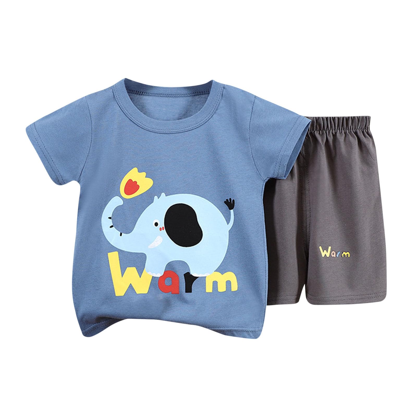 Funny Graphic Baby Clothes Set - Short Sleeve Tee & Shorts for Newborns - Summer Unisex Outfit for Playtime