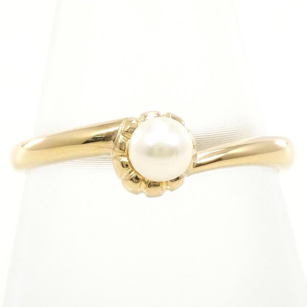 18K Yellow Gold Pearl Ring for Women - Elegant Pearl Jewelry for Engagement, Wedding & Special Occasions