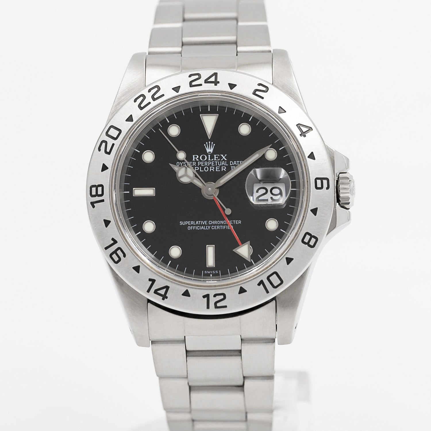 Authentic Rolex Explorer II Ref. 16570 Stainless Steel Watch 1999 - Men's Luxury Sports Timepiece for Travel & Adventure