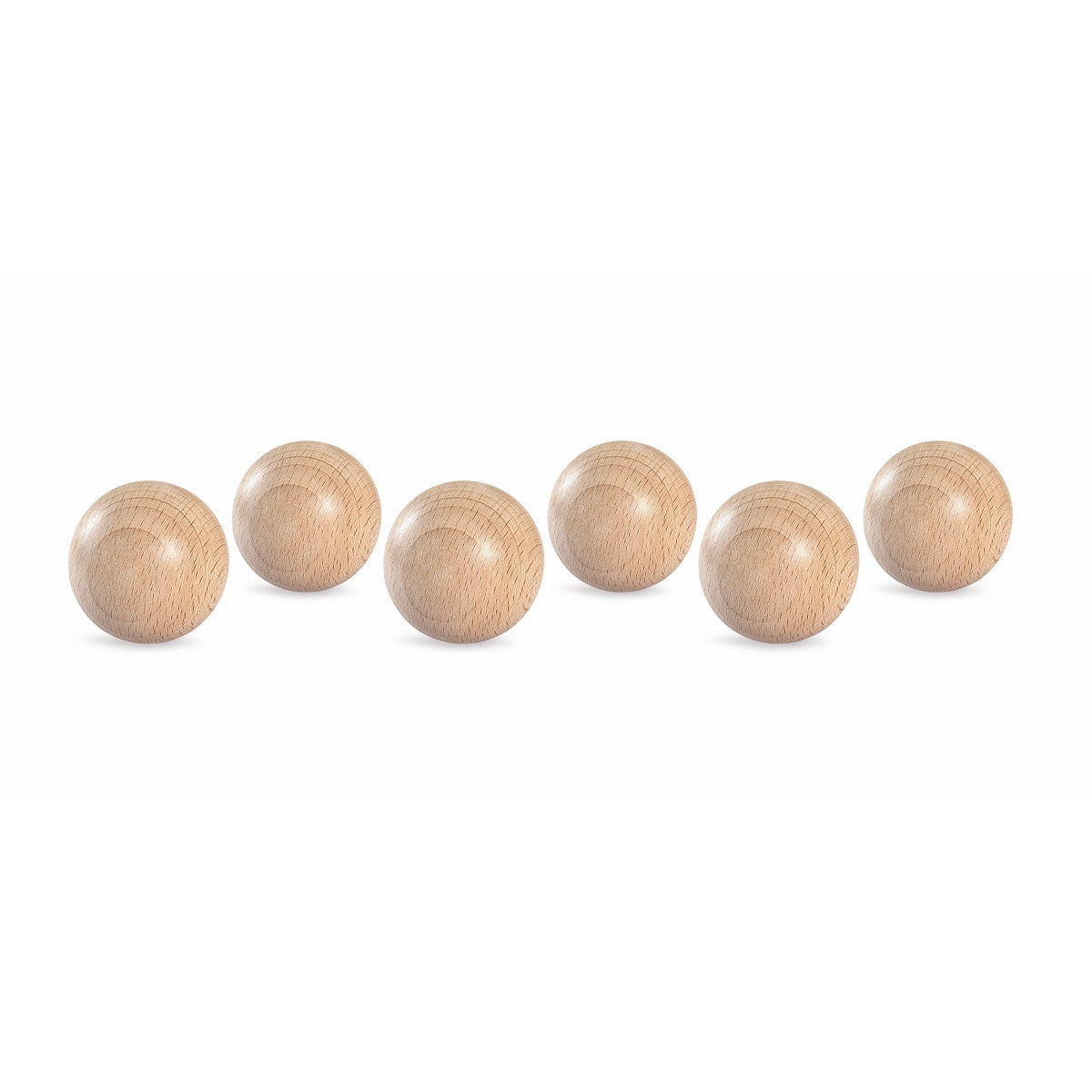 Natural Wooden Balls Set of 6 - Grapat Eco-Friendly Wooden Toy Balls for Montessori, Waldorf, Sensory Play & Early Childhood Education - Perfect for Sorting, Counting & Creative Play