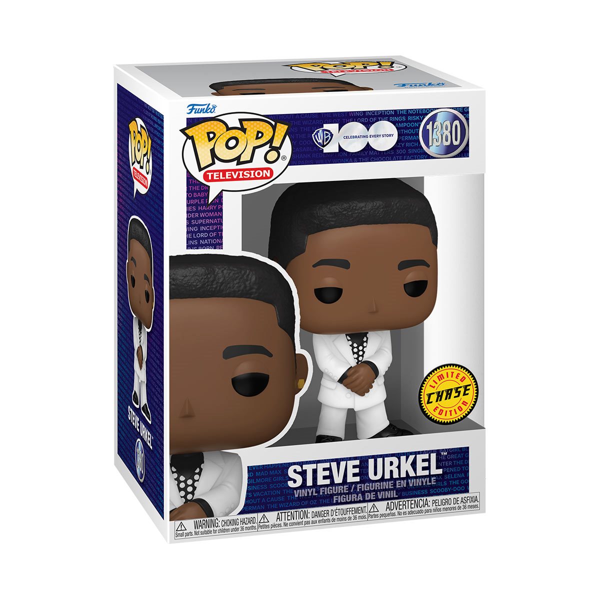 Steve Urkel Funko Pop! Vinyl Figure #1380 (CHASE) - Family Matters Collectible for Fans & TV Show Memorabilia - Perfect for Display, Gifts & Pop Culture Collections