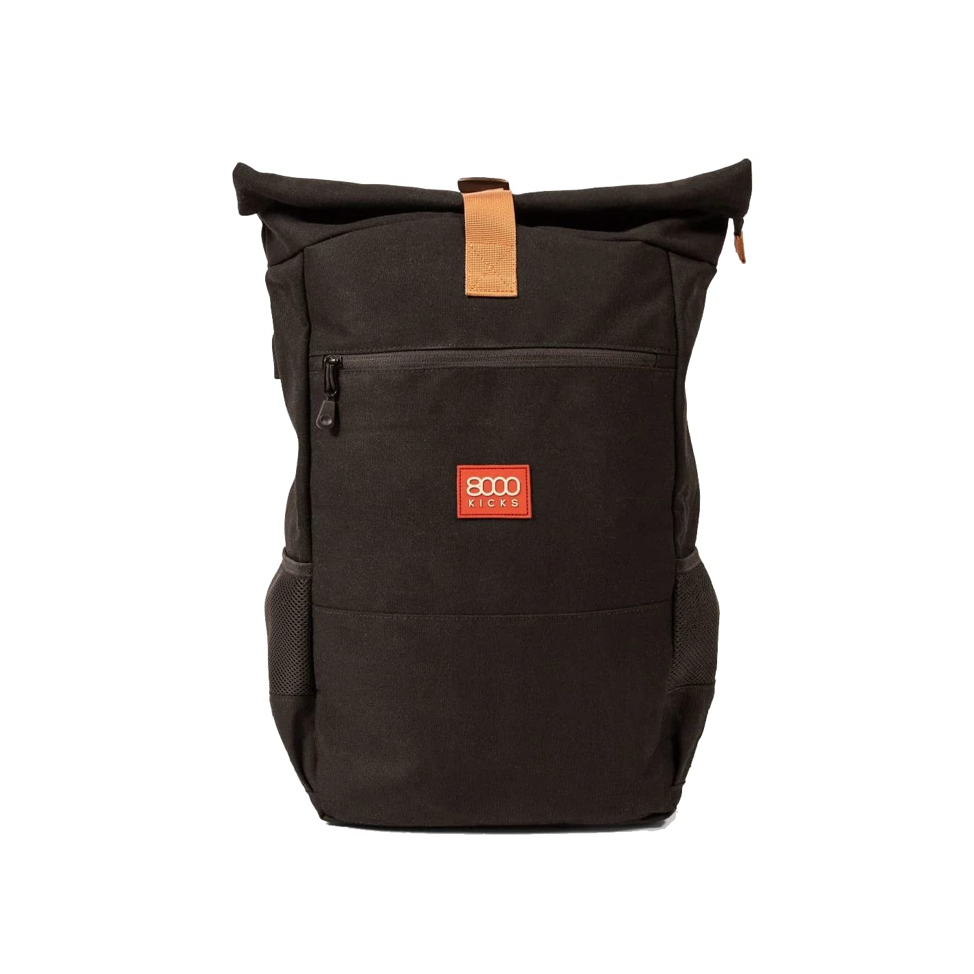 8000Kicks Everyday Hemp Backpack - Lightweight Waterproof Anti-Theft Travel Backpack for Men & Women, Durable Work Backpack with Spacious Interior & Laptop Compartment (Black) - Perfect for Commuting, Hiking & Business Trips