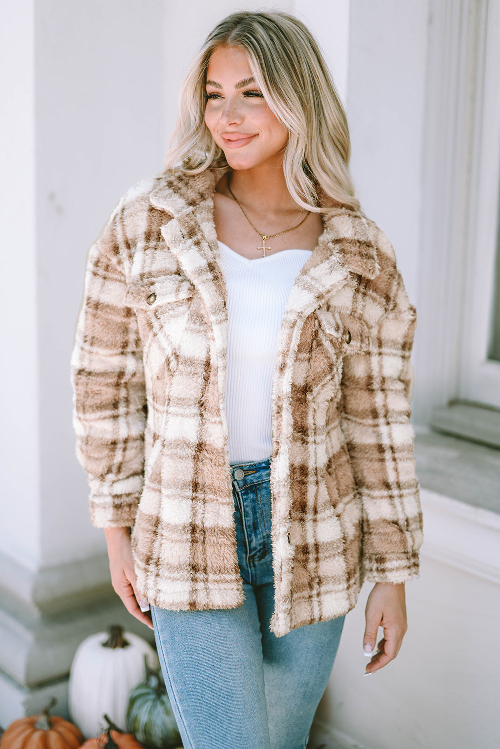 Stylish Plaid Collared Neck Jacket for Men & Women - Trendy Fall & Winter Outerwear for Casual Outings & Office Wear