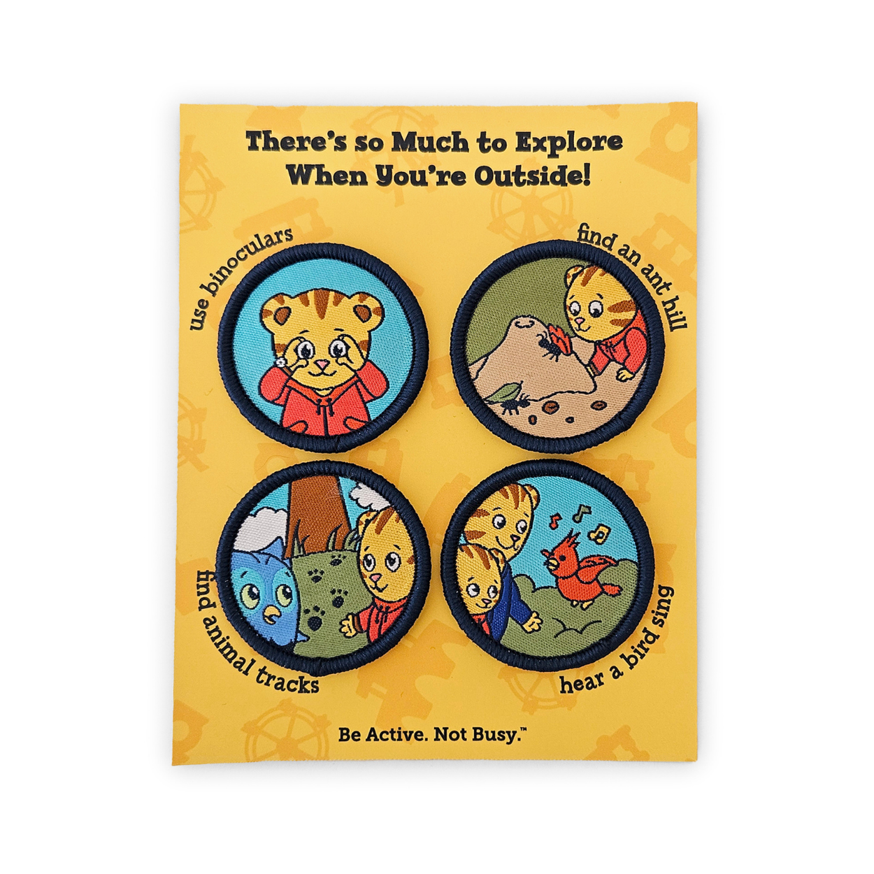 Daniel Tiger's Neighborhood x Carter Joey Nature Explorer Patches - Kids Outdoor Adventure Badges for Hiking, Camping & Nature Exploration