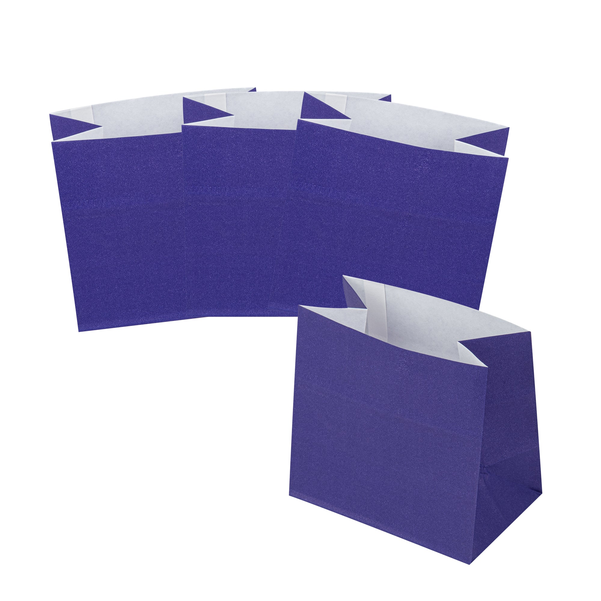 Eco-Friendly Purple Paper Snack Bags - 3.75
