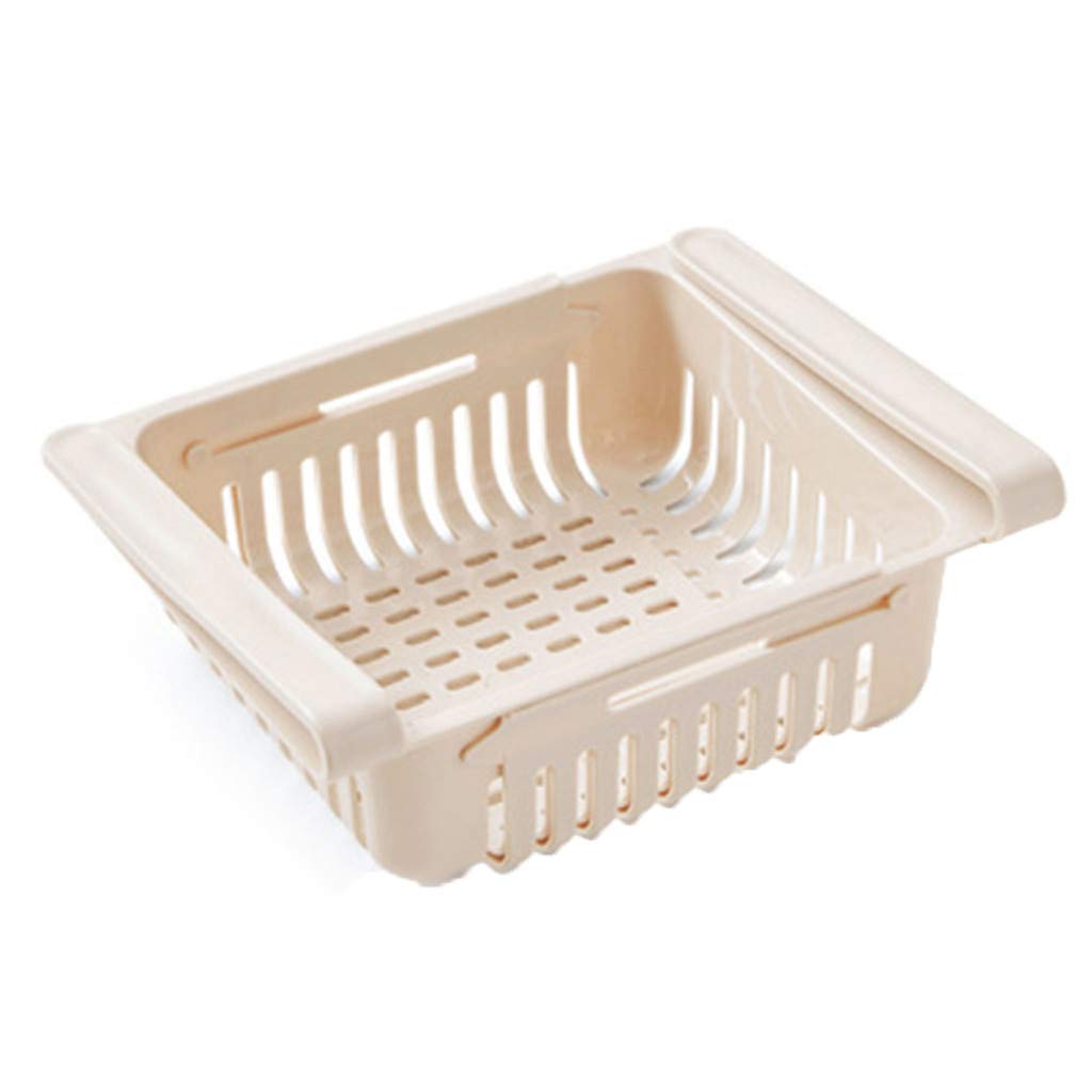 Missli Refrigerator Storage Rack - Adjustable Fridge Organizer for Fruits, Vegetables & Food | Sliding Drawer Shelf with Partition | Kitchen Storage Container for Fresh Food | Perfect for Meal Prep & Space Saving in Refrigerators