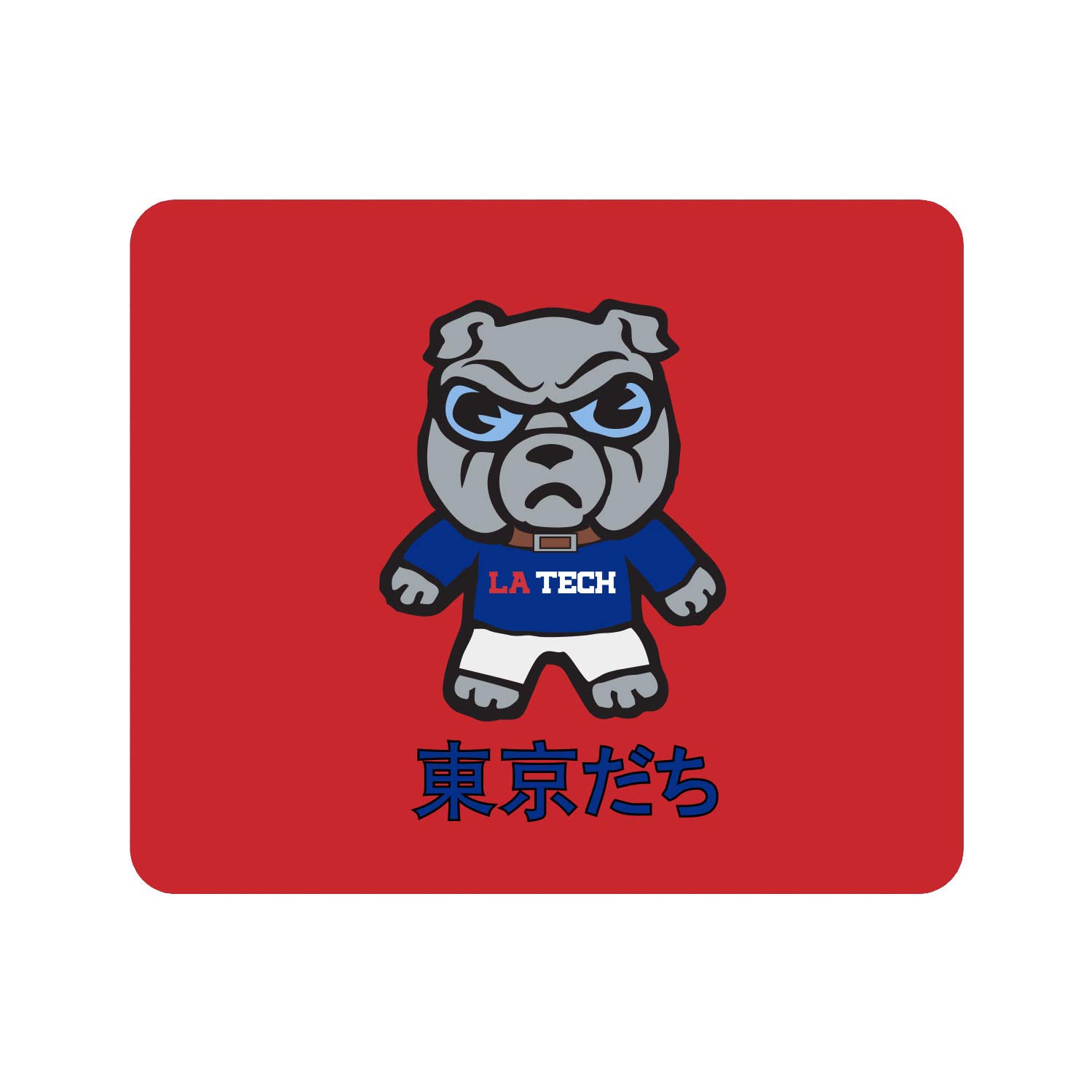 OTM Essentials Louisiana Tech University Fabric Mouse Pad - Non-Slip Desk Accessory for Gaming & Office Work - Classic Design with Tokyodachi Logo - Perfect for College Dorms, Home Offices & Workstations