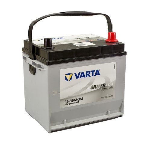 Varta 55D23L AGM Stop Start Car Battery 650CCA - Premium Automotive Battery for Vehicles with Start-Stop Technology | Ideal for Sedans, SUVs & Trucks