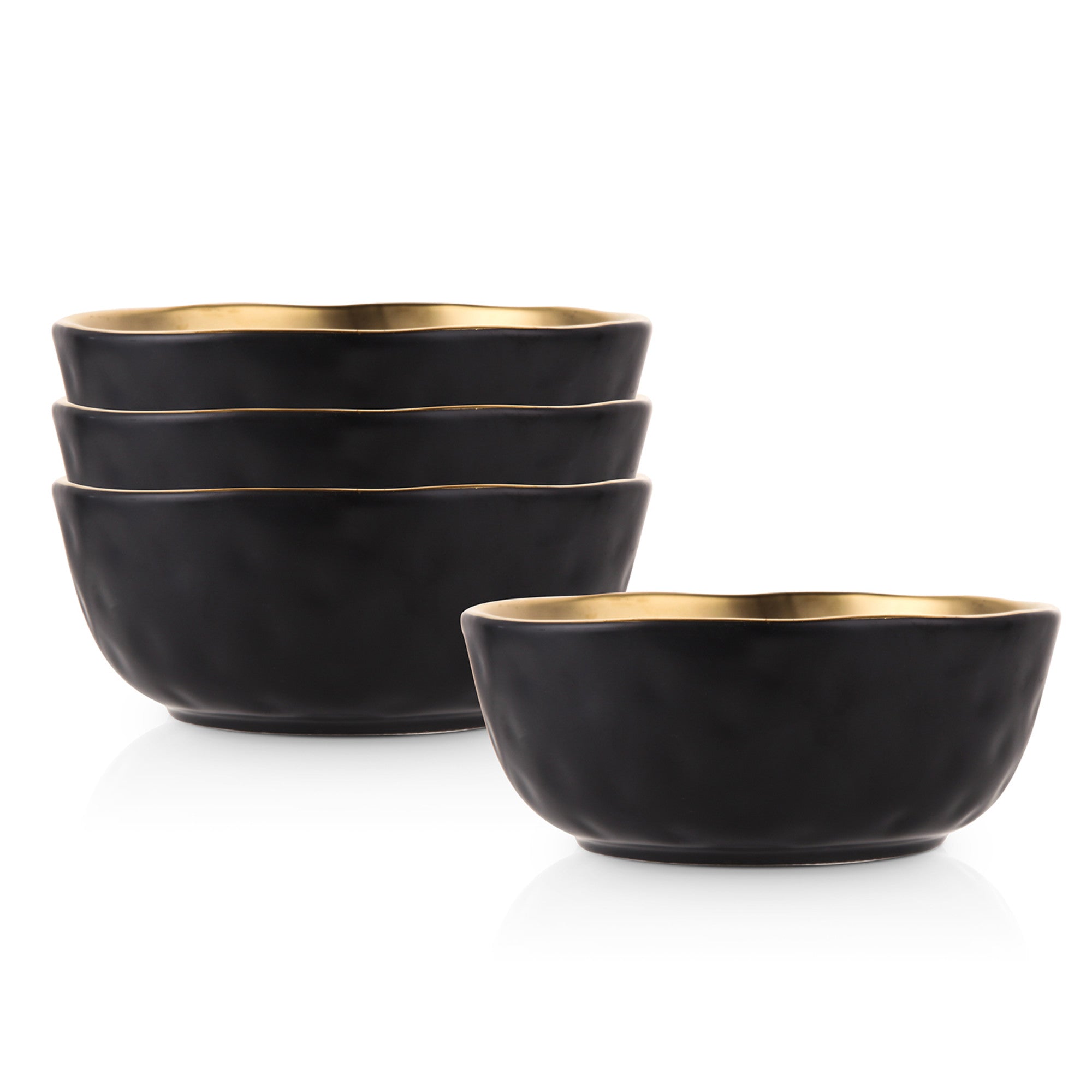 Premium Black Florian Porcelain Bowl - Elegant Dining & Serving Dish for Soup, Salad, Dessert & Home Decor