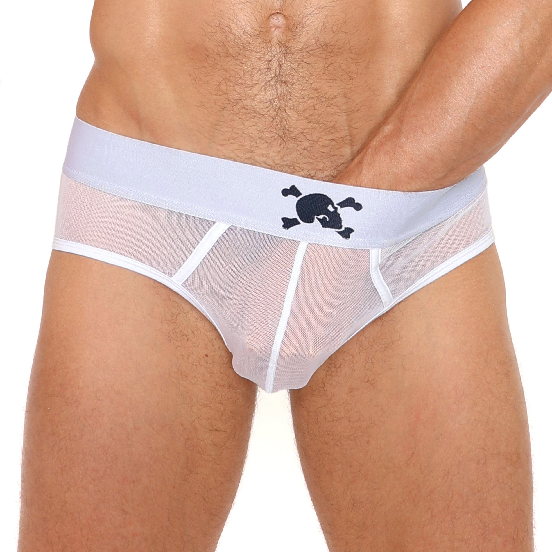 Just The Bones Sheer Brief White - Sexy Lingerie Panties for Women, Comfortable & Breathable Underwear - Perfect for Date Night, Bridal, and Everyday Wear