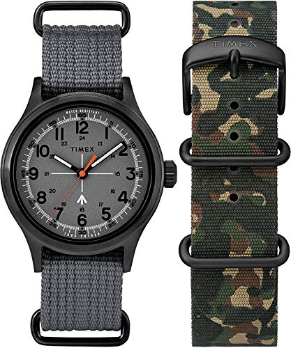 Timex X Todd Snyder Military Inspired Fabric Watch with Extra Strap TWG0177007S TWG017700 - Stylish Casual & Outdoor Watch for Men, Perfect for Everyday Wear, Hiking and Adventure Activities
