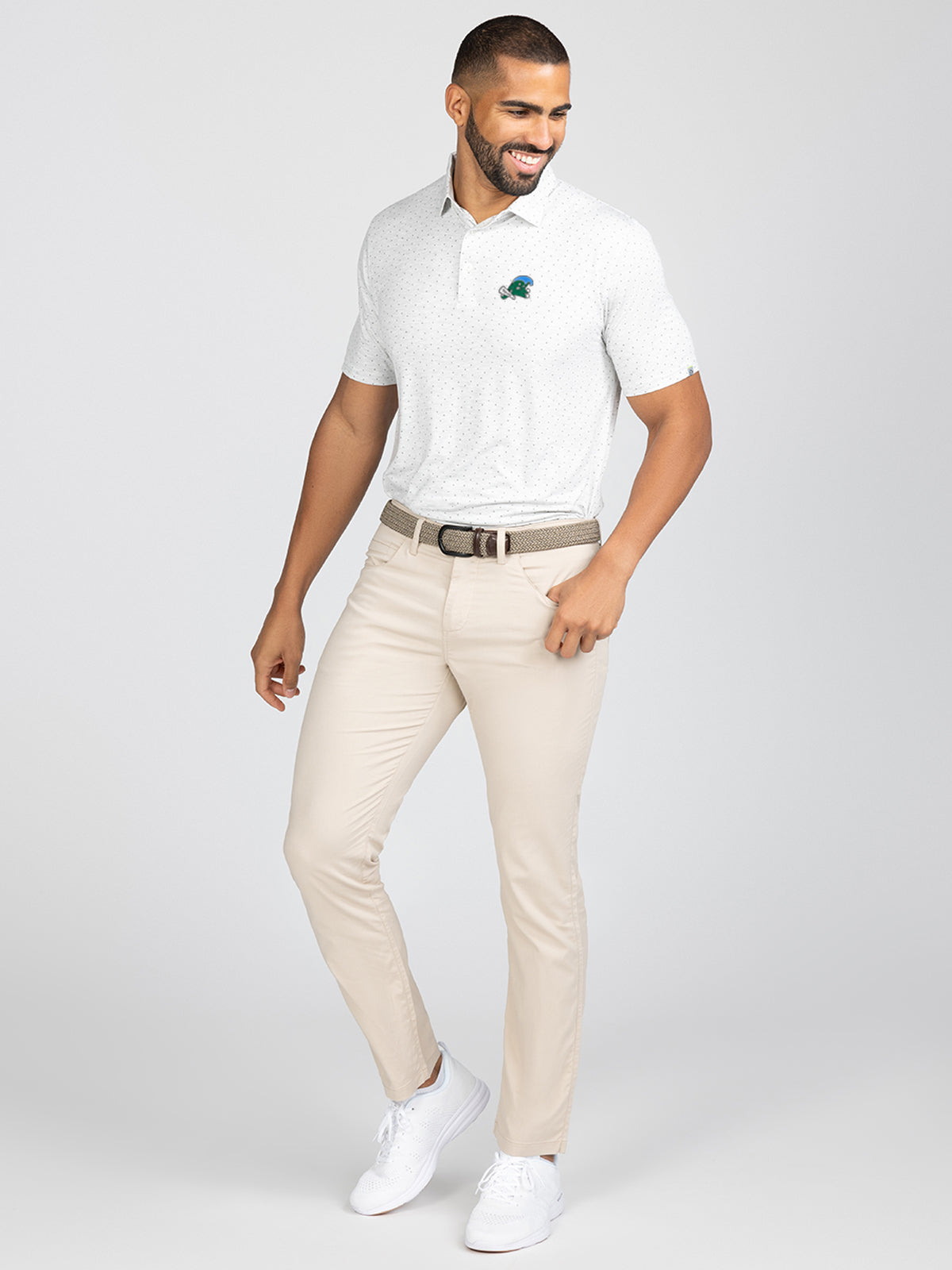 Cloud Polo Shirt for Men - Ace Dot Pattern, Breathable & Comfortable Casual Wear - Perfect for Golf, Office & Outdoor Activities