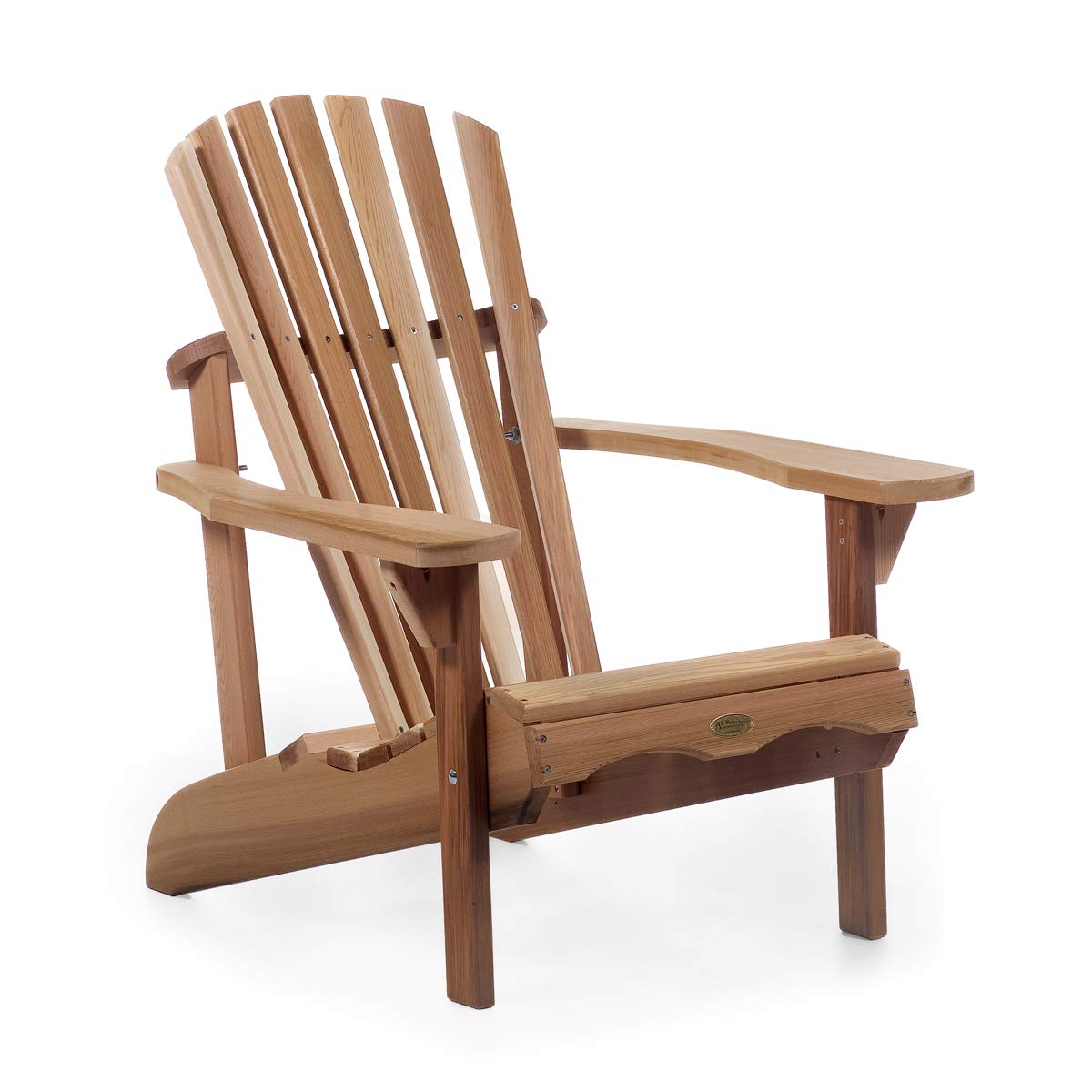 Premium Muskoka Cedar Adirondack Chair - Natural Outdoor Patio Furniture for Garden, Poolside & Deck Relaxation - Handcrafted Rustic Cedar Wood Lounge Chair for Backyard, Porch & Lakeside