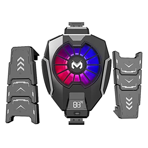 5 Pcs Semiconductor Phone Cooler with LED Temperature Display - Adjustable Cooling Fan for iPhone, PC, Nintendo Switch - Portable Heatsink for Gaming & Overheating Protection - Perfect for Gaming, Streaming & Long Sessions