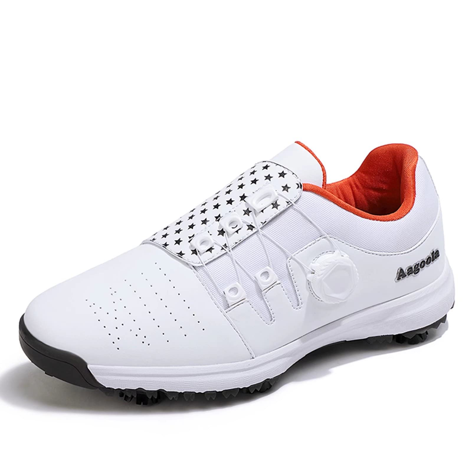 **CJMYIBEI Men's Waterproof Spiked Golf Shoes 2022 - Professional Golf Sneakers for Men, Comfortable & Durable Golf Trainers (GS0004) - Perfect for Golf Course, Driving Range & Outdoor Sports**