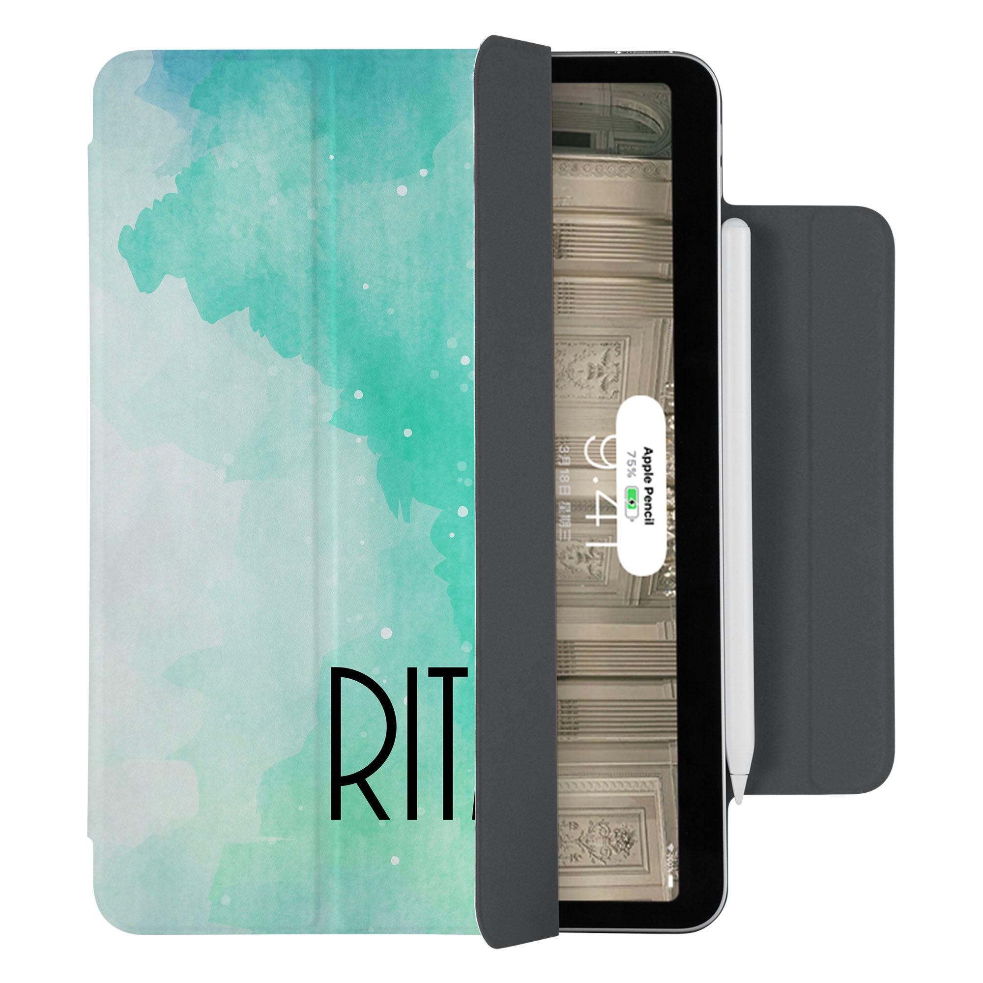 iPad SlimFit Case with Abstract Watercolor Splash Design - Ultra Thin Lightweight Protective Cover for iPad Air/Pro - Perfect for Work, Travel & Everyday Use