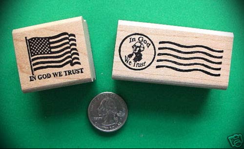 God We Trust Rubber Stamps Set - DIY Card Making & Scrapbooking for Crafters