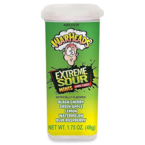 Warheads Extreme Sour Mini Hard Candy - 1.75oz Pack (144 Count) | Bulk Sour Candy for Parties, Halloween Treats & Office Snacks