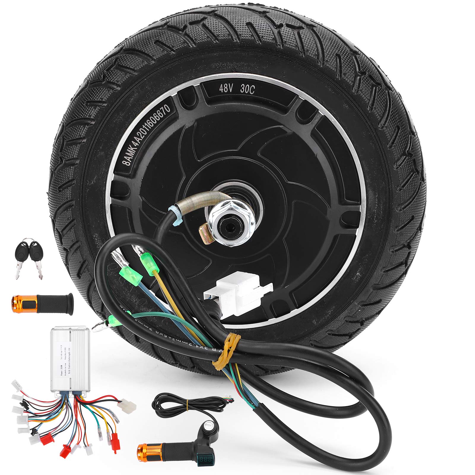 Brushless Hub Motor Conversion Kit for 8in Electric Scooters & Bikes - LIKJ Toothless Wheel Hub Motor Accessory - Perfect for Commuting, Urban Travel & DIY E-Bike Projects