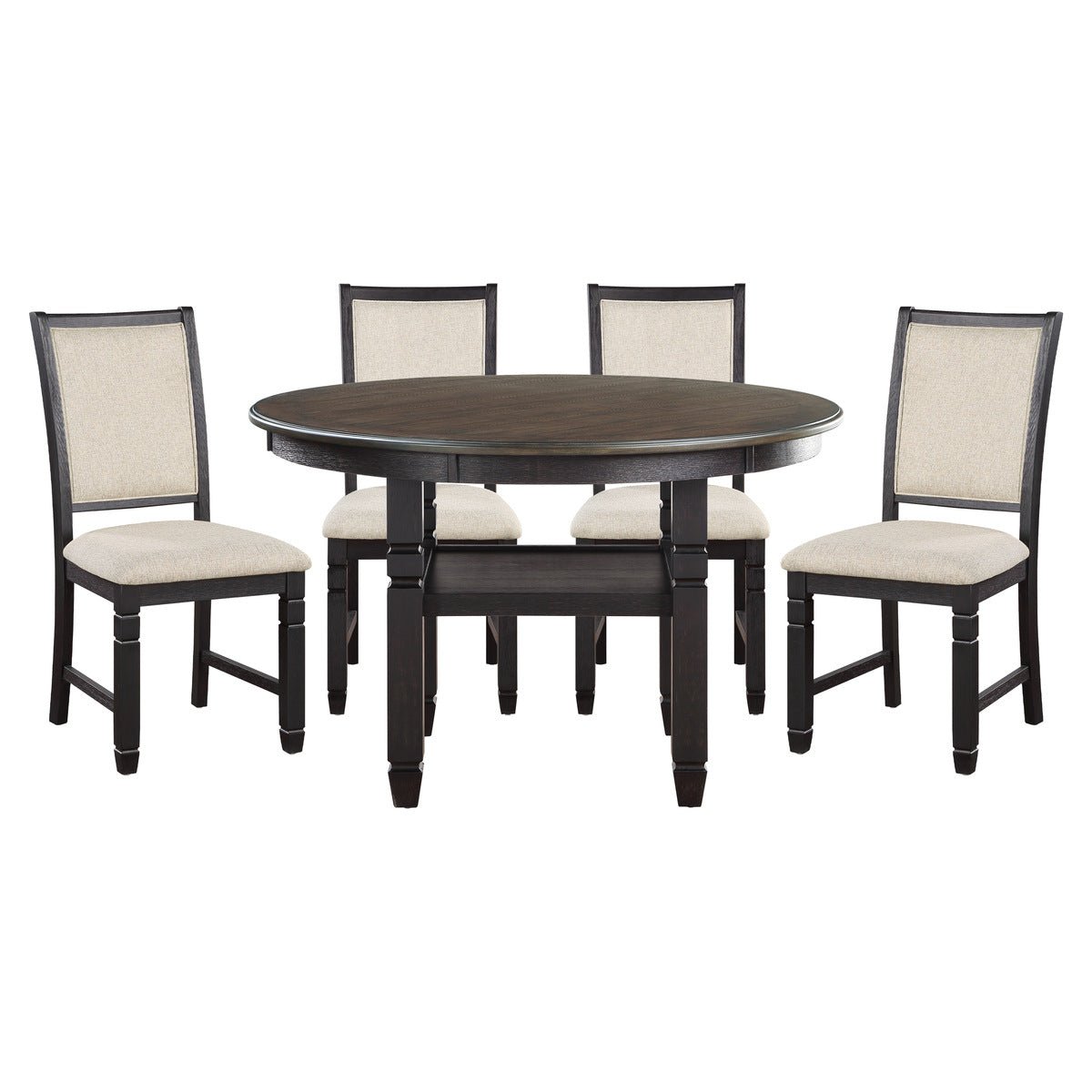 Asher Collection 5-Piece Modern Dining Set - Elegant Table & Chairs for Kitchen, Dining Room - Perfect for Family Meals, Dinner Parties & Entertaining Guests