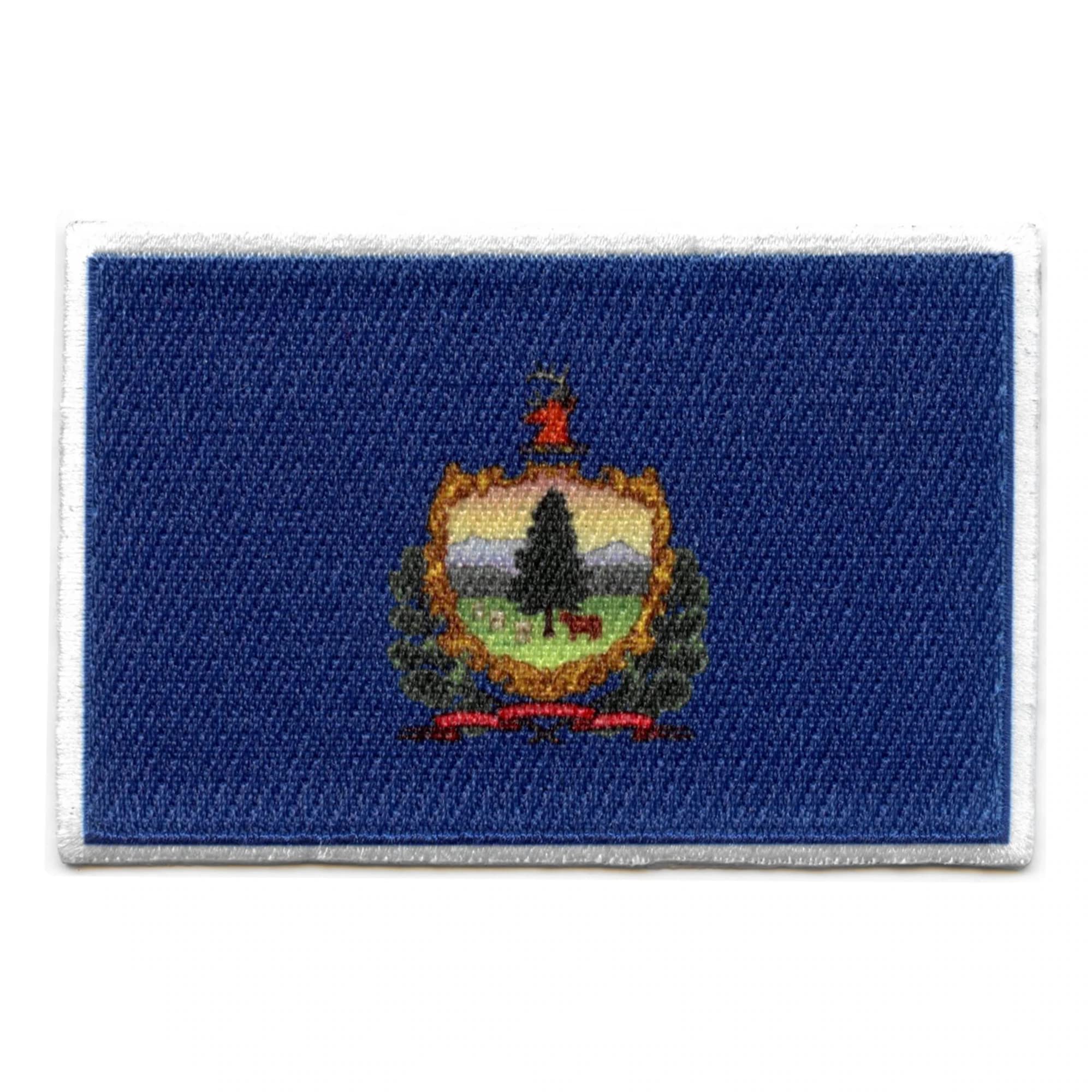 Vermont State Flag Embroidered Patch - Iron On Sew On Applique for Jackets, Hats, Bags & DIY Crafts | USA Made