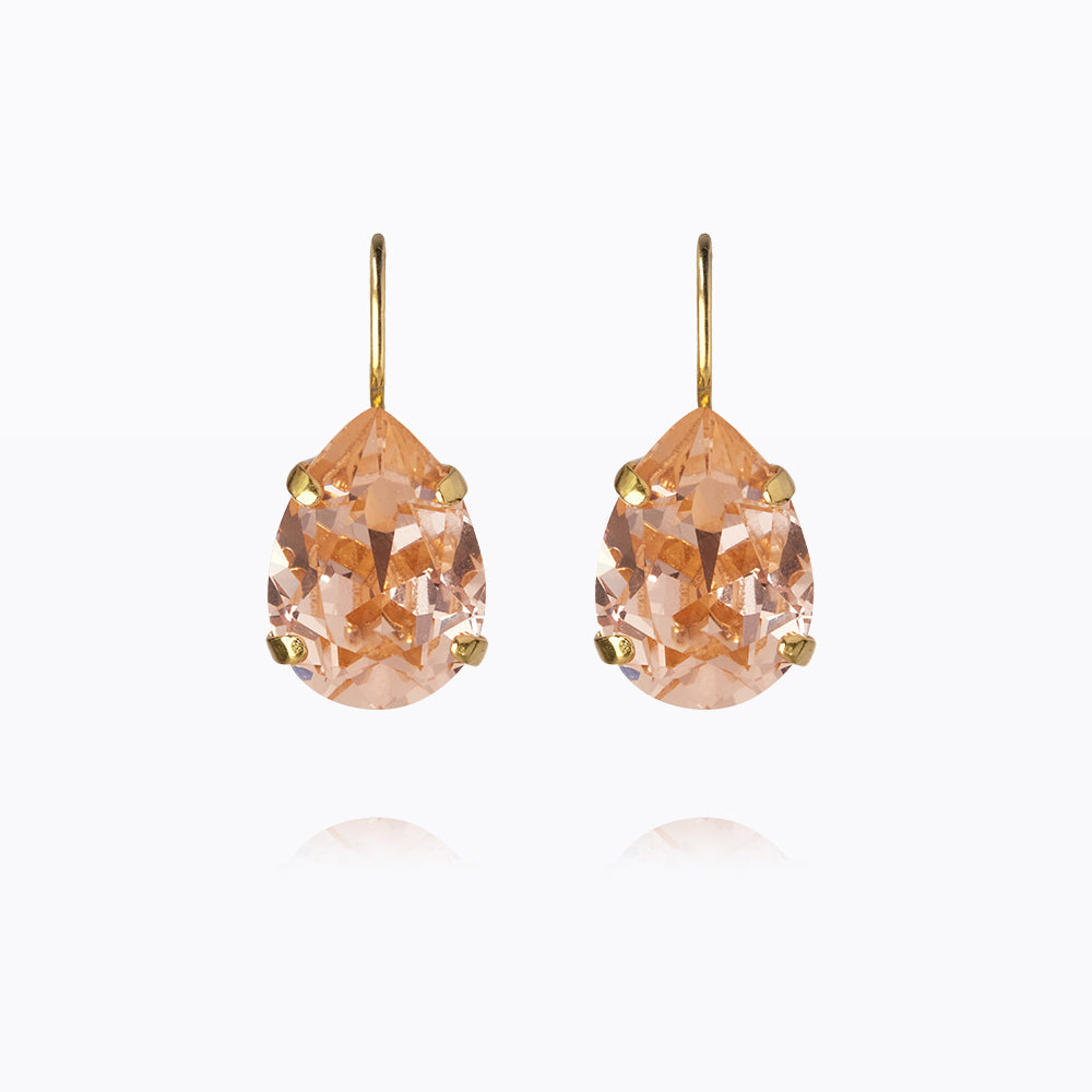 Mini Drop Clasp Earrings - Light Peach Color Dainty Jewelry for Women | Perfect for Weddings, Parties & Everyday Wear