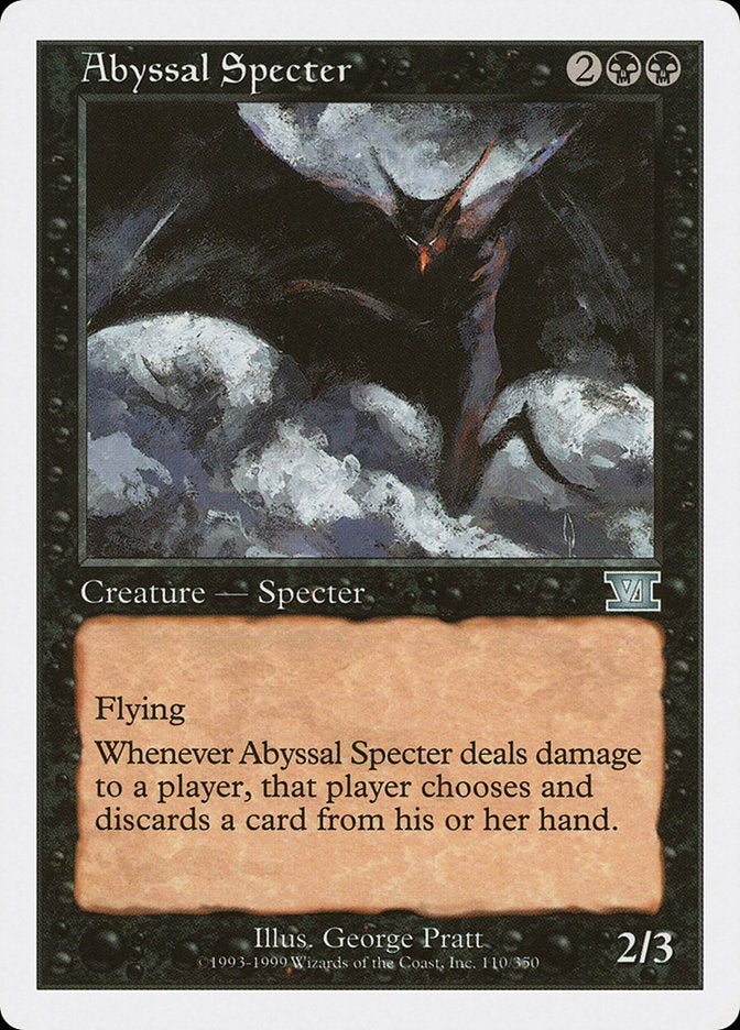 Abyssal Specter MTG Card - Classic Sixth Edition Magic: The Gathering Collectible - Perfect for Vintage Deck Building & Strategy Games