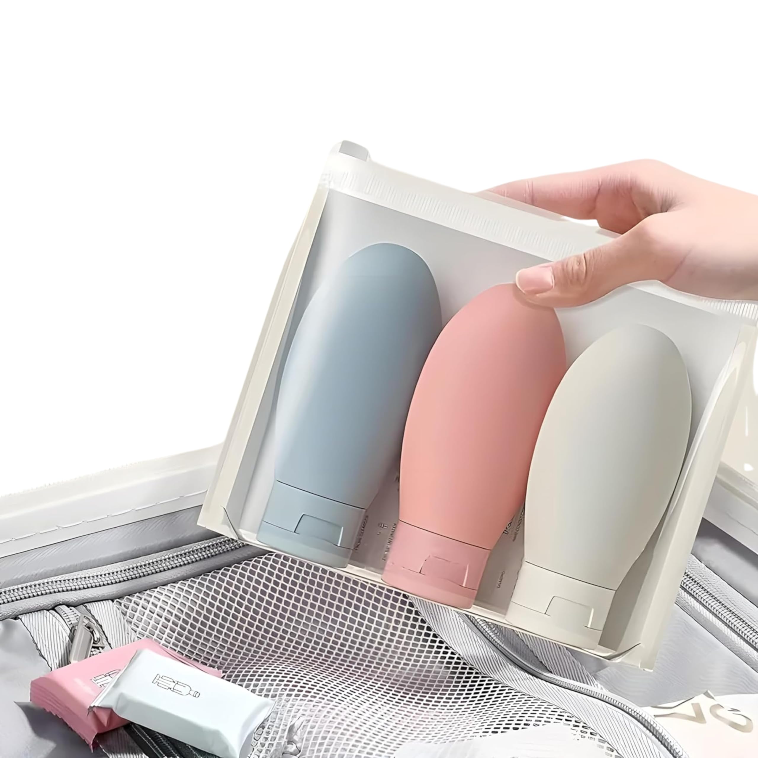 JIALTO 60ml Refillable Travel Bottles - Silicone Squeeze Toiletry Bottles for Shampoo, Cream & Lotion | Leakproof & TSA Approved | Perfect for Carry-on Luggage, Gym Bag & Vacation Essentials (Pack of 3)