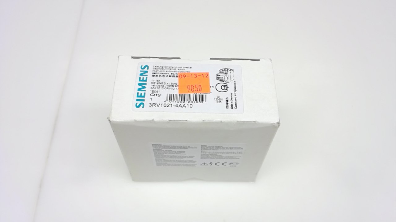 Siemens 3RV1021-4AA10 Motor Starter Protector with Screw Connection - Overload Protection for Industrial Motors | Perfect for Manufacturing Equipment, HVAC Systems & Machinery Control Panels