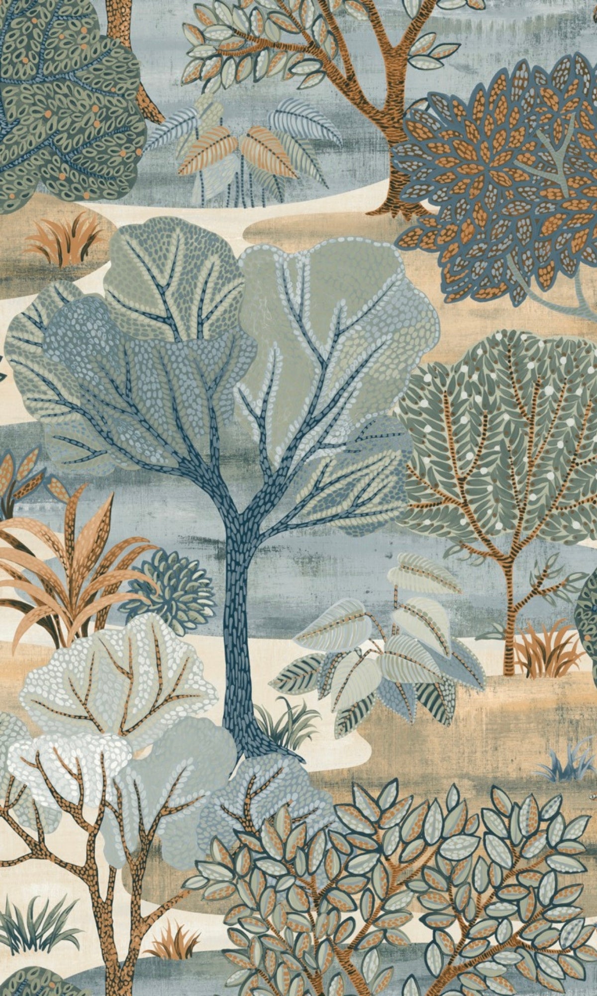 Blue Jungle Forest Tropical Wallpaper R9043 - Waterproof Peel & Stick Wall Mural for Home, Office, Nursery Decor | Perfect for Accent Walls, Bedrooms, Living Rooms