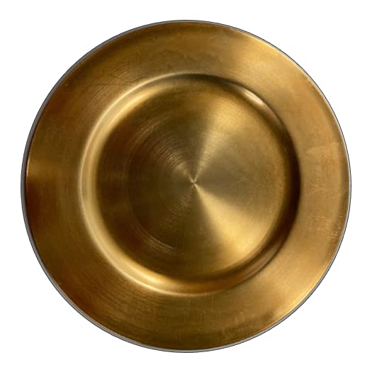 Richland 13-Inch Round Acrylic Charger Plates - Gold Set of 24 - Elegant Dinnerware for Weddings, Parties & Formal Dining