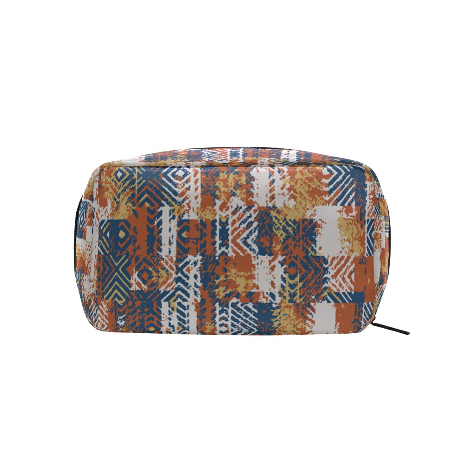 Rustic Stripe Makeup Bag for Women - Travel Cosmetic Pouch for Purse & Daily Use