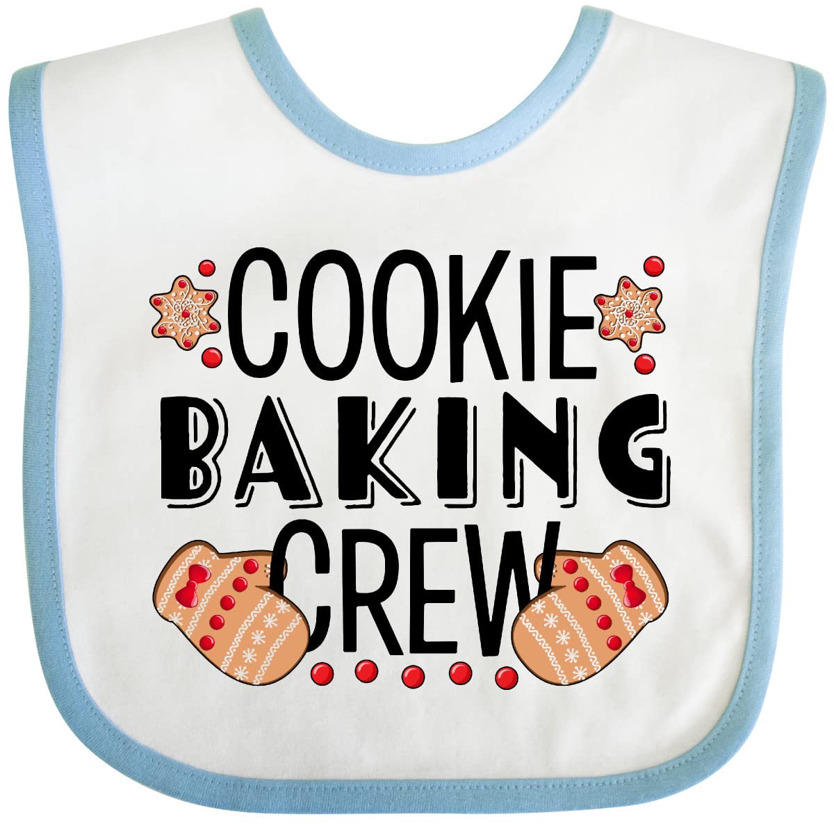 Inktastic Christmas Cookie Baking Crew with Oven Mitts & Baby Bib - Holiday Baking Set for Family, Baking Enthusiasts & Christmas Gifts