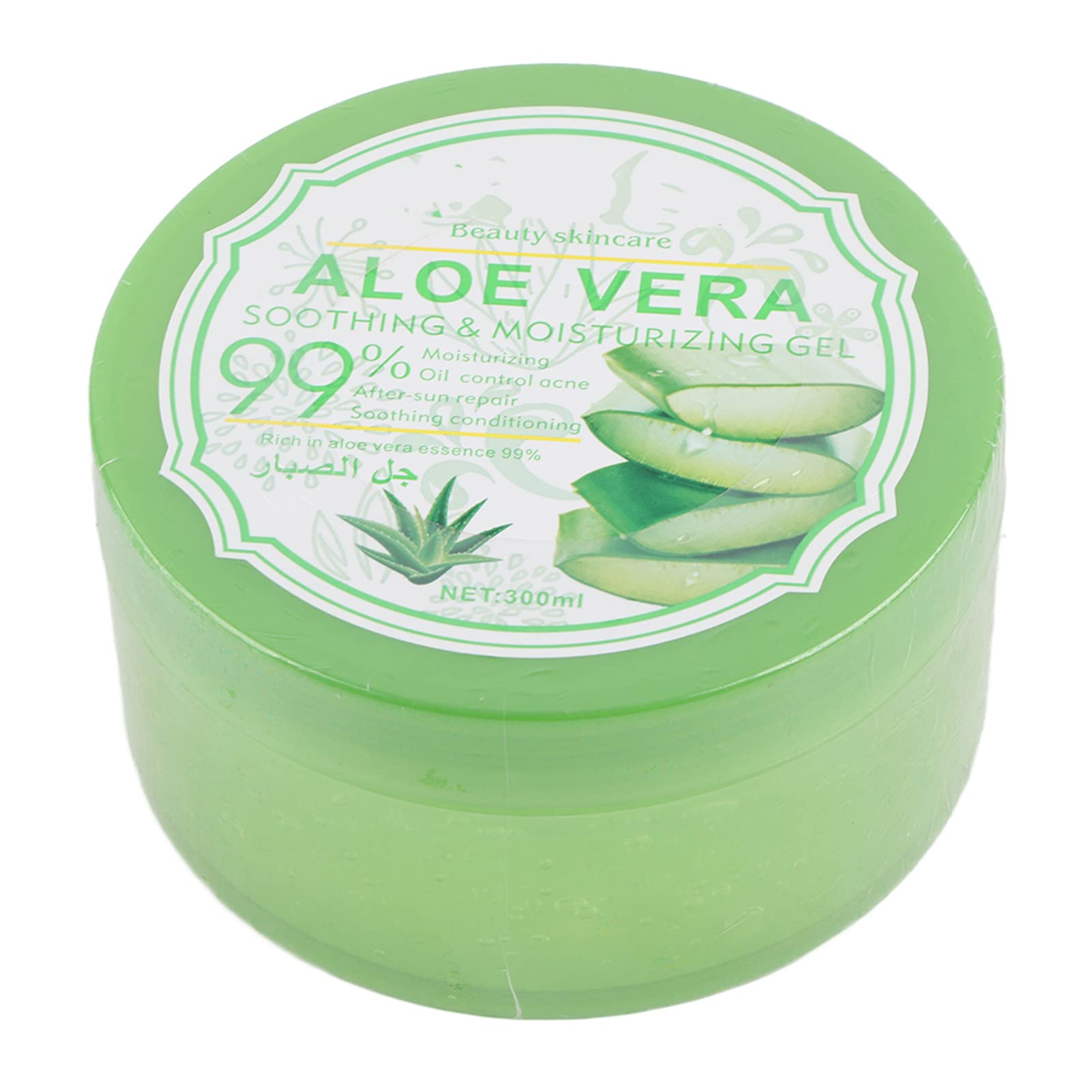 Pure Aloe Vera Gel for Face & Body - Hydrating Moisturizer for Dry, Itchy Skin | Soothing Relief for Sunburn, Irritation | 300g Natural Skin Care Cream - Perfect for Nighttime Use & Post-Sun Care