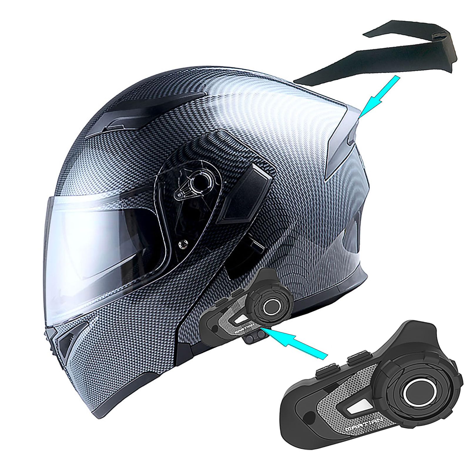 1Storm Motorcycle Modular Full Face Helmet - Flip Up Dual Visor & Sun Shield (Model HB89) - Perfect for Street Biking, Commuting & Long Distance Rides