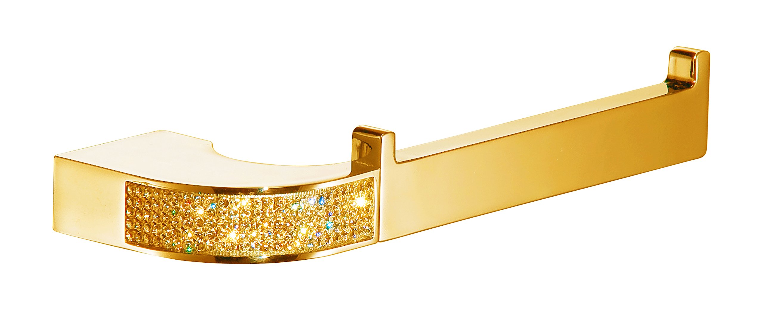 Luxury Gold Swarovski Crystal Toilet Paper Holder - Limited Edition Bathroom Decor for Modern Homes & Upscale Hotels