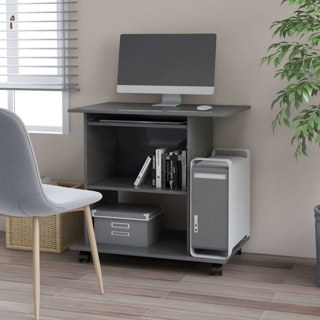 Ergonomic Computer Desk with Keyboard Tray & Storage Shelf - 31.5