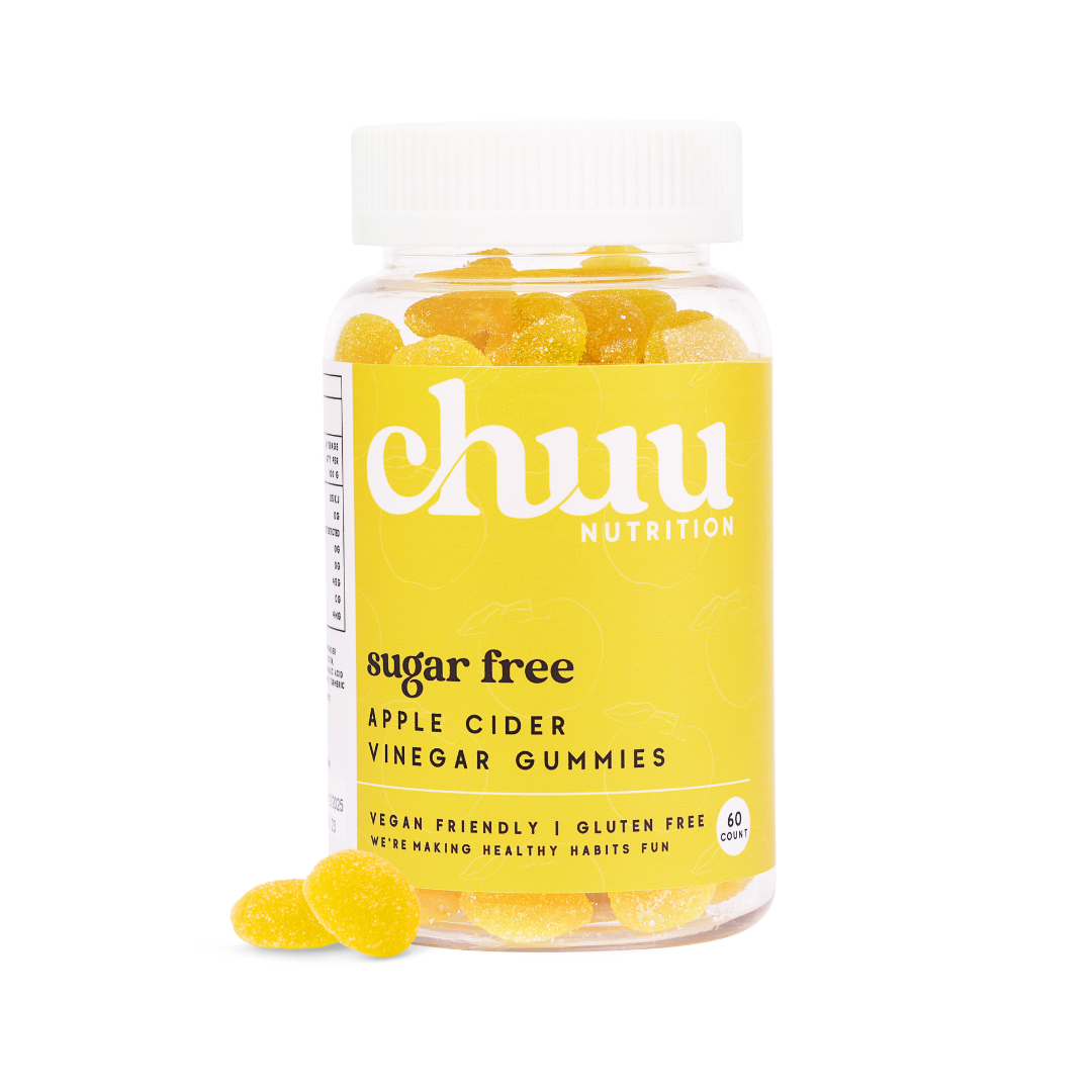 Chuu Nutrition Sugar-Free Apple Cider Vinegar Gummies - Supports Digestion, Weight Management & Immune Health - Perfect for Daily Wellness & Detox Routine