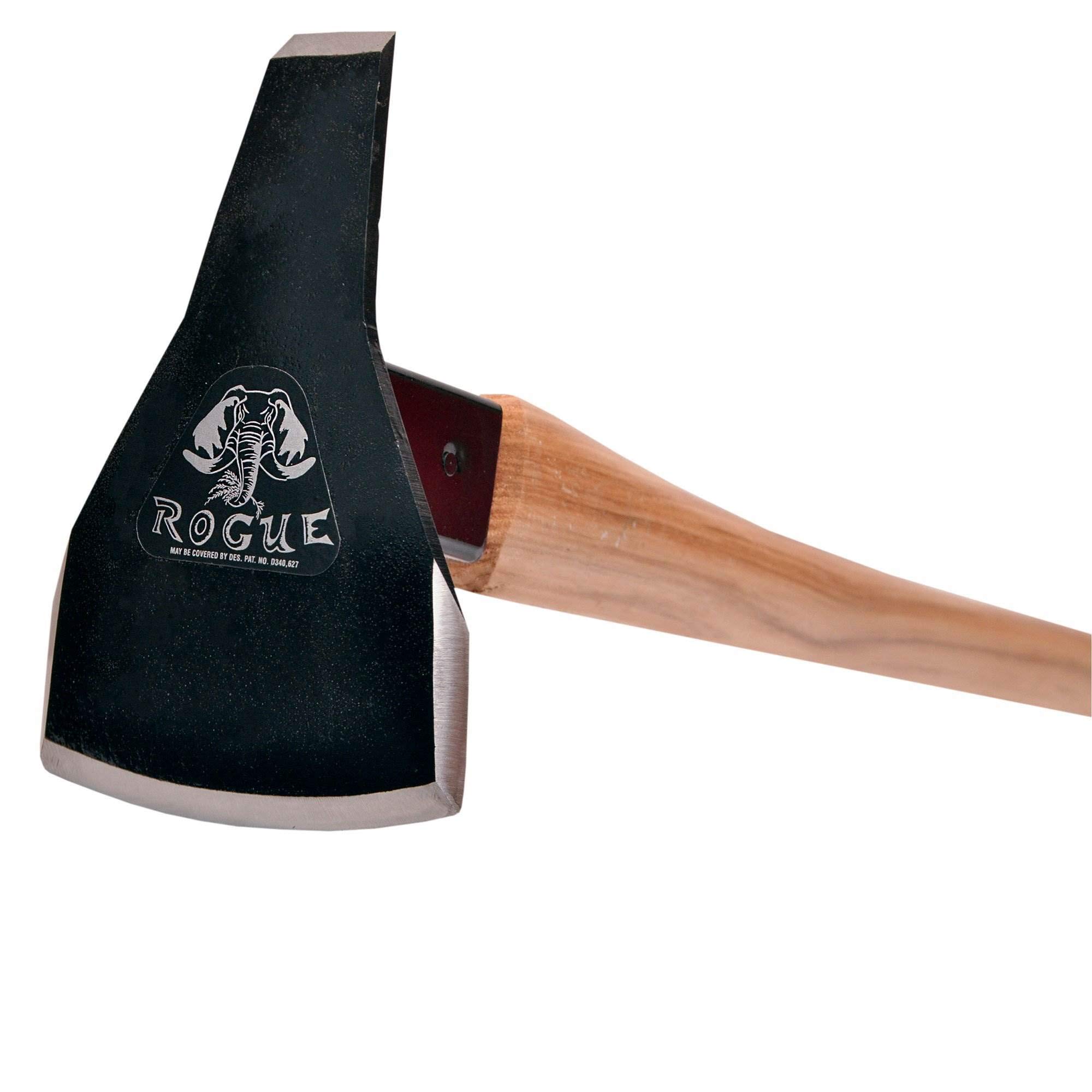 Rogue Hoe 6 Inch Steel Triangle Blade Fire Trail Hoe with Hickory Wood Handle - Durable Gardening Tool for Trail Maintenance, Firebreak Clearing & Landscaping